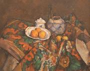 Paul Cezanne Still Life with Ginger Jar, Sugar Bowl, and Oranges oil painting on canvas